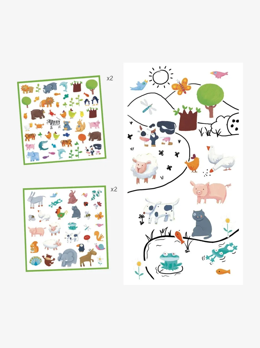 160 stickers Animaux Djeco
