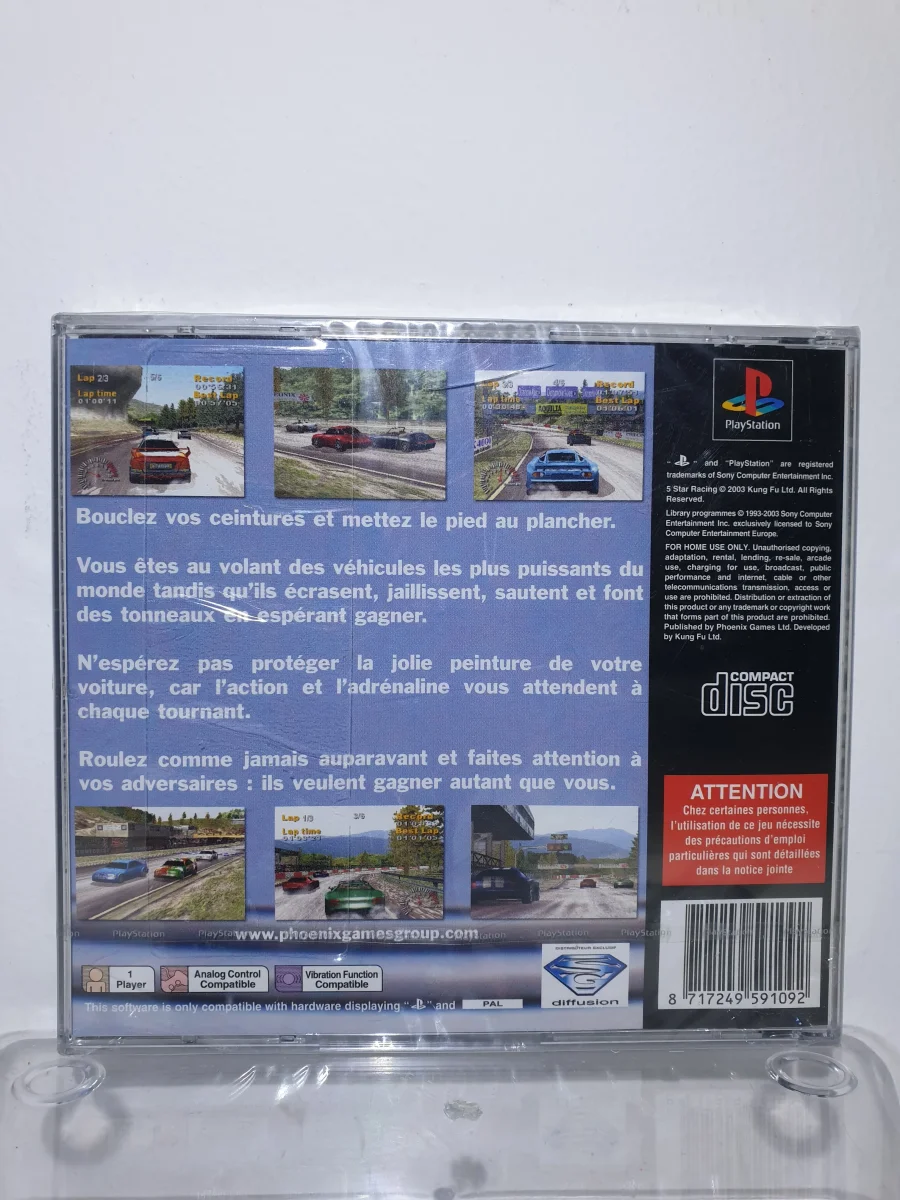 5 Star Racing PS1 – Neuf sous blister