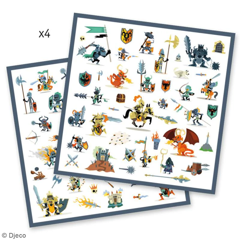 160 stickers Chevaliers
